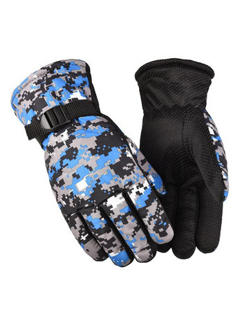Зимни ръкавици за мъже Камуфлажни ловни ръкавици Ветроустойчиви поларени вътрешни топли ръкавици Неплъзгащ се дизайн за студено време на открито