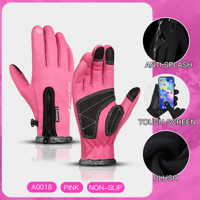 Žieminės slidinėjimo pirštinės, liečiamas ekranas, šiltas vyriškas motociklų važiavimo inventorius Guantes vėjui atsparios vandeniui atsparios snieglenčių slidinėjimo terminės pirštinės