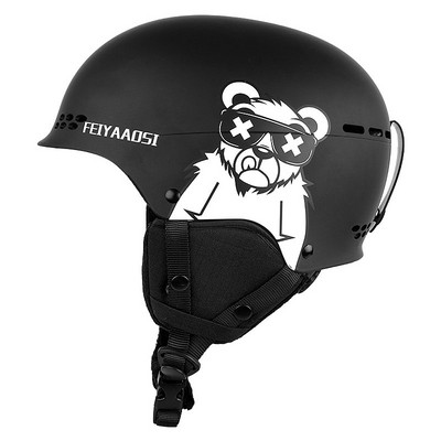 Naujas slidinėjimo šalmas Pusiau uždengtas apsauginis šalmas, skirtas dviračių slidinėjimo snieglenčių sportui lauke, suaugusiems ir vaikams