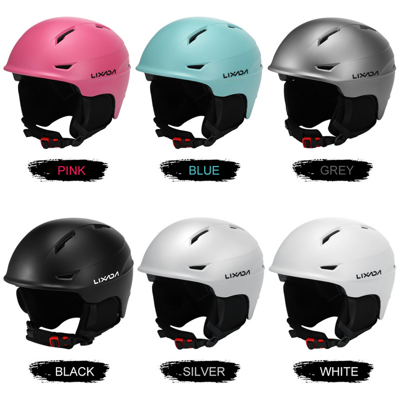Lixada snieglenčių šalmas su nuimama ausine Vyriška Moterų saugaus slidinėjimo šalmas su akiniais fiksuota juosta Profesionalus slidinėjimo sniegas