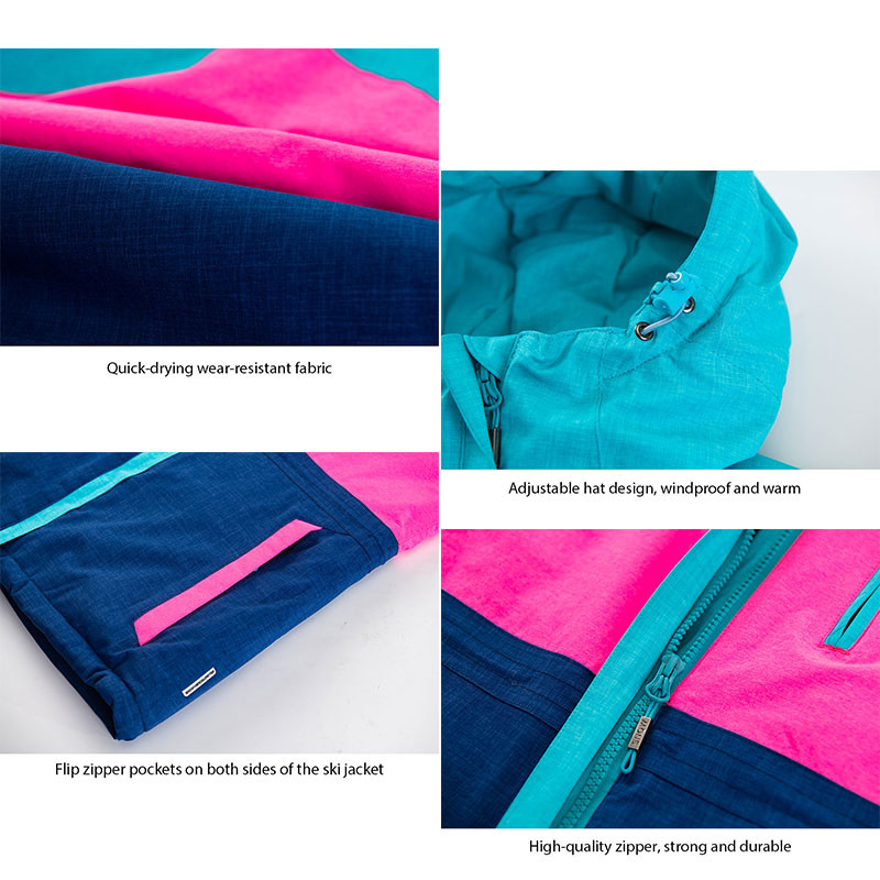 Moteriškas slidinėjimo kostiumas žiemai, šiltas, atsparus vėjui, vandeniui atsparus snieglenčių kostiumas Slidinėjimo striukė Slidinėjimo kelnės Moteriškas kvėpuojantis slidinėjimo kostiumas Slidinėjimo įranga