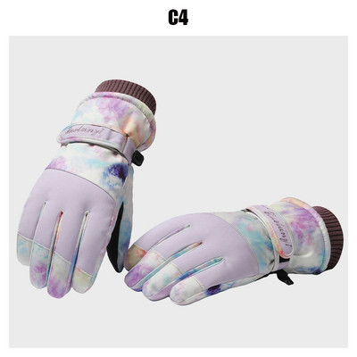 Moteris itin lengvos slidinėjimo pirštinės vandeniui atsparios žiemos šiltos pirštinės Mobilusis telefonas jutiklinis ekranas slidinėjimo pirštinės Motociklo važiavimo sniego pirštinės
