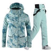 Costum de schi pentru femei, iarnă, jachetă și pantaloni, salopete, respirabile, impermeabile, îmbrăcăminte pentru snowboard pentru femei, ținute de schi