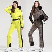 2023 m. naujas vientisas slidinėjimo kostiumas moteriškas šiltas lauko snieglenčių striukė Kombinezonas slidinėjimo rinkinys Kombinezonai Neperšlampami vandeniui žieminiai drabužiai