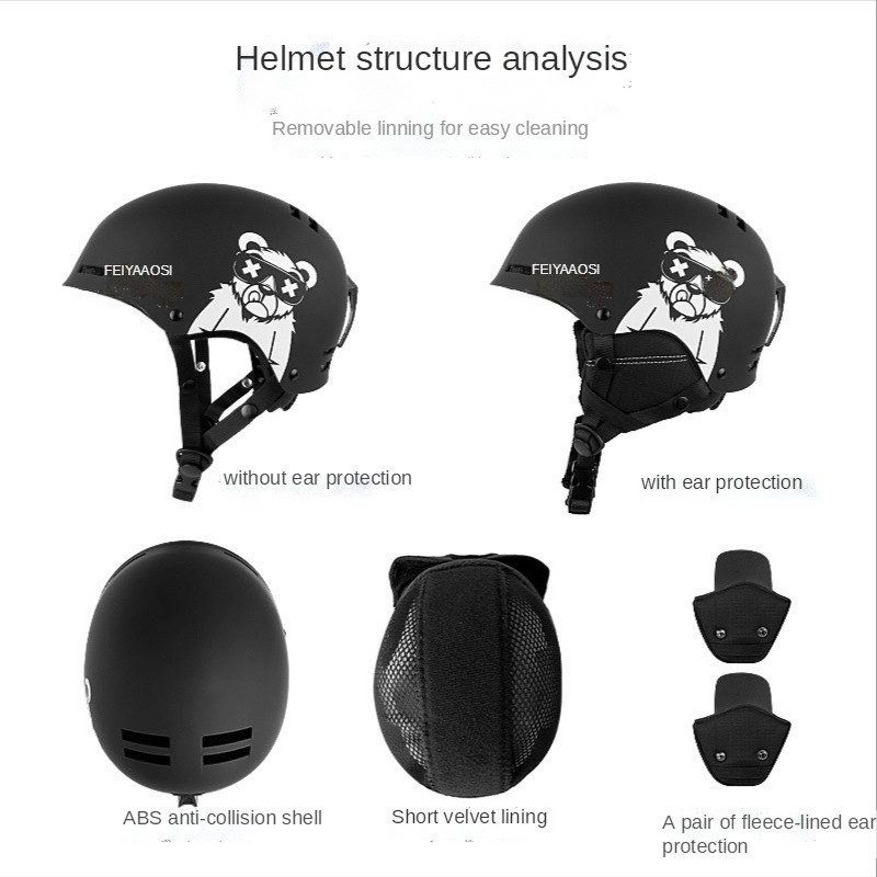 Nešiojami lengvi profesionalūs moterų vyrų jaunimo snieglenčių slidinėjimo šalmai žieminiai lauko galvos apsaugos sniego sporto priedai