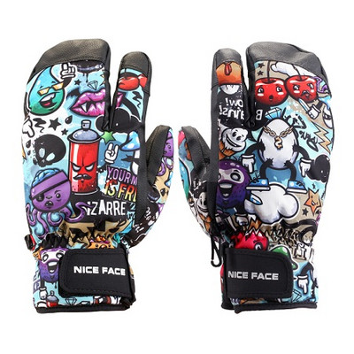 Nice Face téli síkesztyű női snowboard kesztyű férfi ujjatlan hegyi síelés invierno esqui gants sí handschoenen mannen