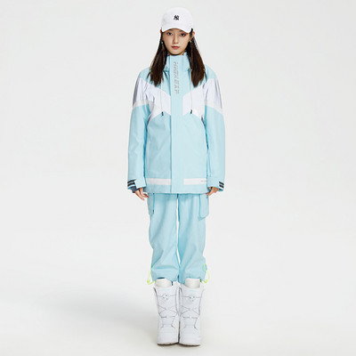 Naujas žieminis moterų slidinėjimo kostiumas lauko sportinė snieglenčių striukė vandeniui atspari slidinėjimo rinkinys susiuvimo sniego kelnės Kombinezonai žieminiai drabužiai