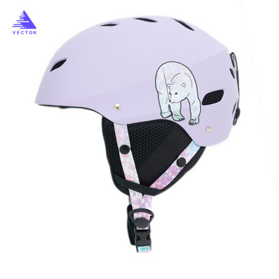 Vaikų slidinėjimo šalmas Slidinėjimas Sniego saugos riedlentės Snieglenčių šalmas Reguliuojamas apsauginis lauko čiuožimo sportinis šalmas 50-54cm