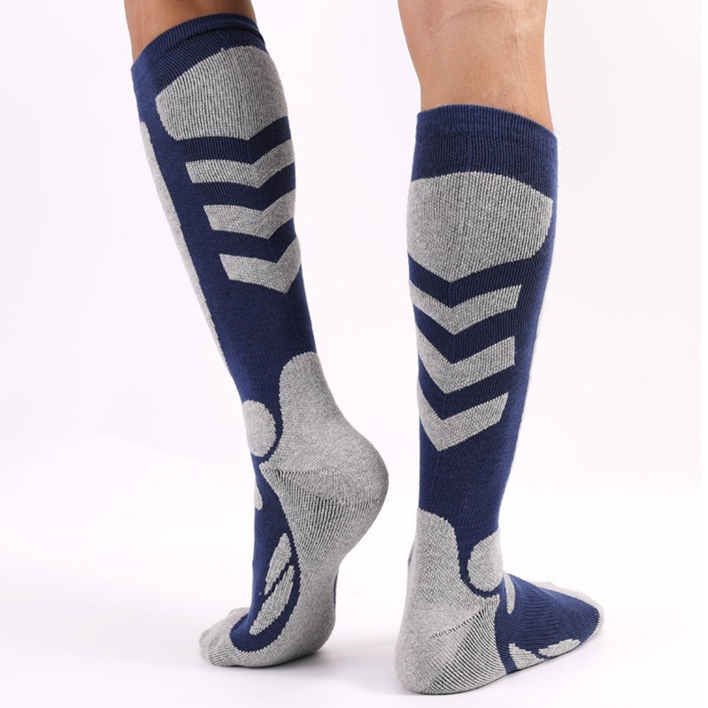 Žiemos medvilninės vyriškos šiltos slidinėjimo kojinės lauko sportui sustorintos žygio futbolo rankšluosčio apatinės kojinės sniego čiuožimo terminės kojinės