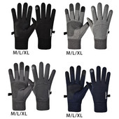 Vyriškos, žieminės, vandeniui atsparios dviračių pirštinės