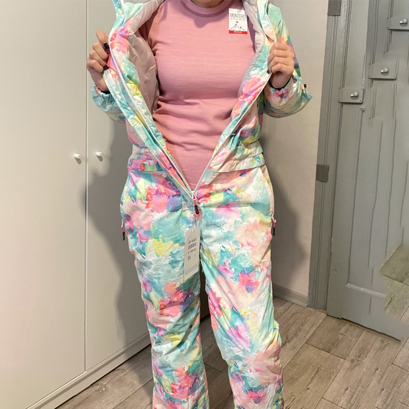 2022 Bemelegítő női egyrészes hóruhák kapucnis szigetelő női síoverall Mountain Snowboard overál Női sportruházat