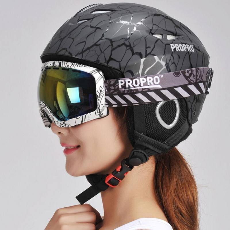 Aukščiausios kokybės Mėnulio slidinėjimo šalmas Itin lengvas integruotas vaikiškas apsauginis šiltas šalmas suaugusiems vyrams, moterims, snieglentėms, vienalentei Snow Skatie