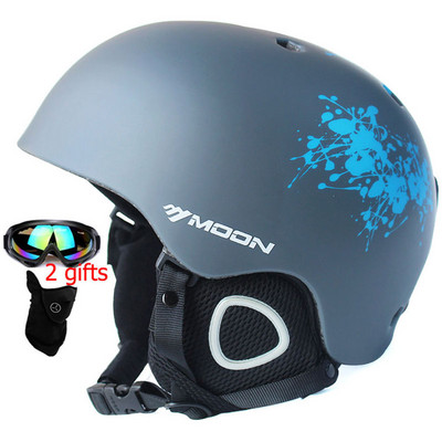 MOON Slidinėjimo Šalmas Rudens Žiema Suaugusiųjų Vyrai Snieglentė Riedlentė Slidinėjimo įranga Sportas Sauga Sniego Šalmai Akiniai su Dovanomis