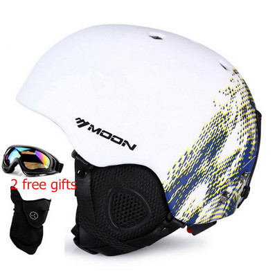 MOON Slidinėjimo Šalmas Rudens Žiema Suaugusiųjų Vyrai Snieglentė Riedlentė Slidinėjimo įranga Sportas Sauga Sniego Šalmai Akiniai su Dovanomis