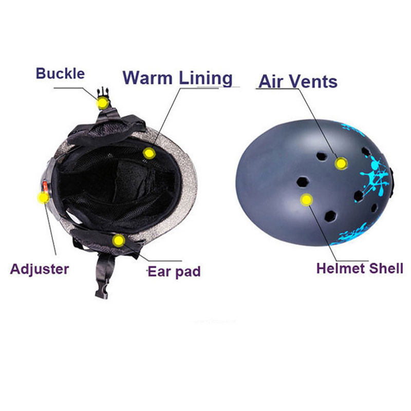 MOON Slidinėjimo Šalmas Rudens Žiema Suaugusiųjų Vyrai Snieglentė Riedlentė Slidinėjimo įranga Sportas Sauga Sniego Šalmai Akiniai su Dovanomis