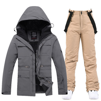 Ženska muška zimska odijela za snijeg Odjeća za snowboarding Skijaški kostim 10k Vodootporne jakne i hlače s naramenicama otporne na vjetar