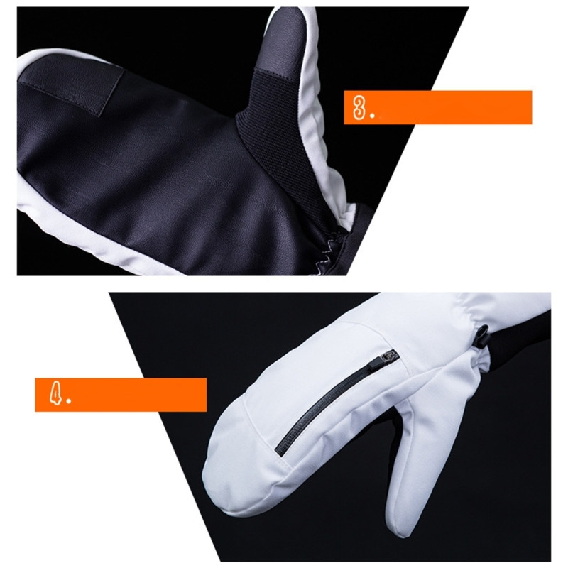 Téli síkesztyűk Vízálló síkesztyűk Légáteresztő snowboard kesztyűk zsebes érintőképernyős kesztyűkkel Motorosszán ujjak