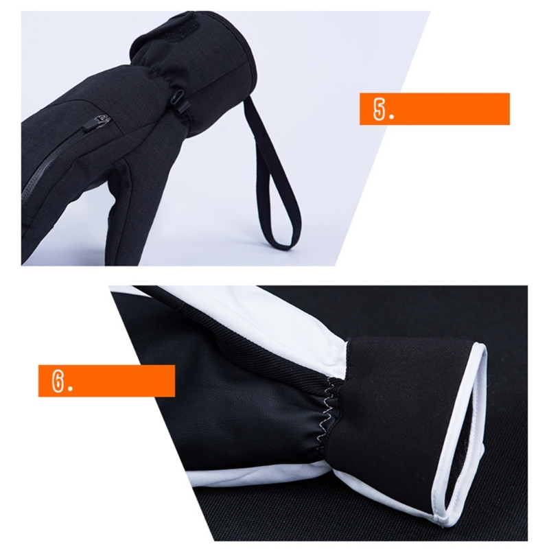 Téli síkesztyűk Vízálló síkesztyűk Légáteresztő snowboard kesztyűk zsebes érintőképernyős kesztyűkkel Motorosszán ujjak