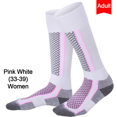 Loogdeel žieminės lauko sportinės slidinėjimo kojinės snieglenčių žygiams skirtos kojinės, dėvimos storos, šiltos rankšluosčio apatinės kojinės, ilgos, vyriškos, moteriškos, vaikiškos