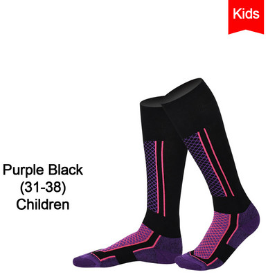 Loogdeel žieminės lauko sportinės slidinėjimo kojinės snieglenčių žygiams skirtos kojinės, dėvimos storos, šiltos rankšluosčio apatinės kojinės, ilgos, vyriškos, moteriškos, vaikiškos