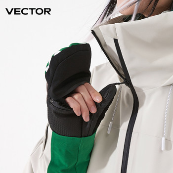 Vector Жени Мъже Открит Двойна дъска Сноуборд Кевлар Водоустойчиви Устойчиви на износване Полуразглобяеми ръкавици 3M Памук