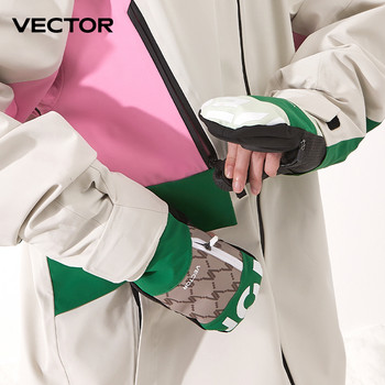 Vector Жени Мъже Открит Двойна дъска Сноуборд Кевлар Водоустойчиви Устойчиви на износване Полуразглобяеми ръкавици 3M Памук