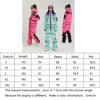 2023 Winter Women One Piece Snowsuit Sport Γυναικεία στολή σκι Αδιάβροχη γυναικεία κουκούλα Σνόουμπορντ Ολόσωμη φόρμα βουνού Συνολικά