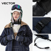 Moteriškos „Vector“ vyriškos lauko dvivietės snieglentės, atsparios vandeniui, dėvėjimuisi, pusiau nuimamos pirštinės, 3M medvilnė