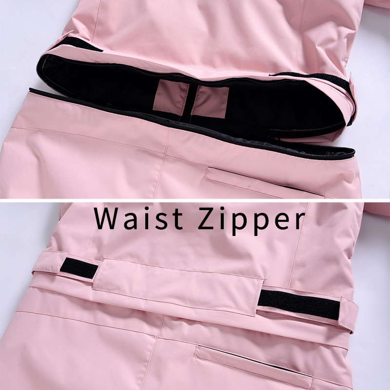 Costum de schi pentru femei, o bucată, iarnă, cu glugă, rezistentă la vânt, pentru sport, în aer liber, pentru femei, pentru zăpadă.