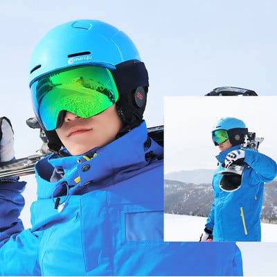 Bluetooth ски каска Водоустойчива ски мъже и жени Кънки Безопасност Скейтборд Скейтборд Ски каска Ски екипировка за деца