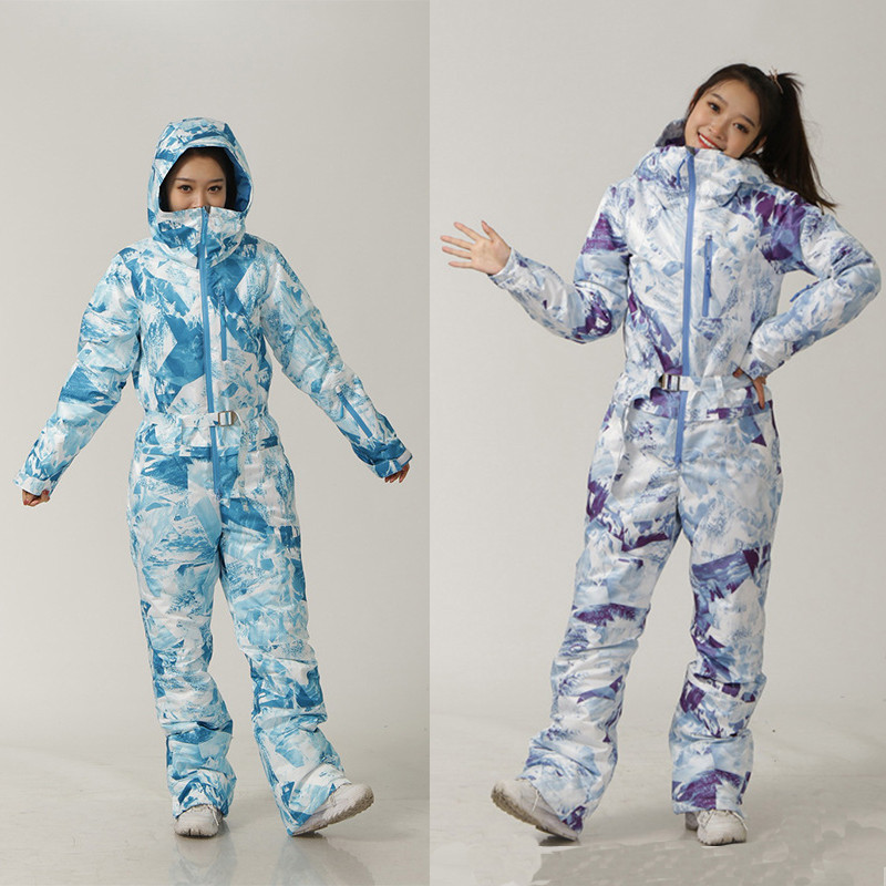 2022 egyrészes síruha téli női sport vízálló kültéri női overál snowboard női hókombináció meleg kapucnis ruhák