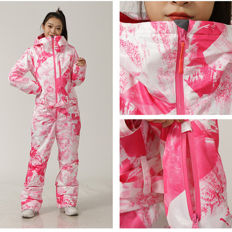 2022 egyrészes síruha téli női sport vízálló kültéri női overál snowboard női hókombináció meleg kapucnis ruhák