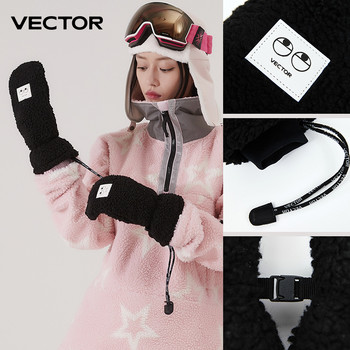 VECTOR Мъжки дамски зимни ски сноуборд Водоустойчиви и топли дебели снежни ръкавици от поларени поларени ръкавици Спортни ръкавици за сняг Ръкавици за сняг