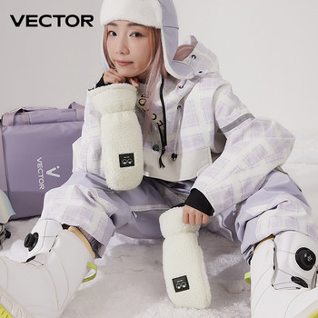 VECTOR Мъжки дамски зимни ски сноуборд Водоустойчиви и топли дебели снежни ръкавици от поларени поларени ръкавици Спортни ръкавици за сняг Ръкавици за сняг