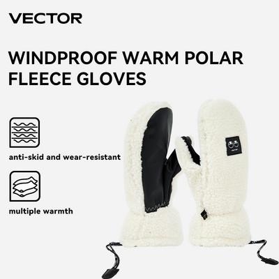 VECTOR Bărbați, femei, schi și snowboard de iarnă, impermeabile și calde, mănuși de lână polară pentru zăpadă, mănuși pentru sport de zăpadă, mănuși pentru zăpadă