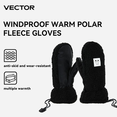 VECTOR Bărbați, femei, schi și snowboard de iarnă, impermeabile și calde, mănuși de lână polară pentru zăpadă, mănuși pentru sport de zăpadă, mănuși pentru zăpadă