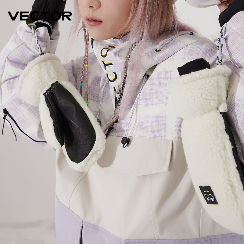 VECTOR Bărbați, femei, schi și snowboard de iarnă, impermeabile și calde, mănuși de lână polară pentru zăpadă, mănuși pentru sport de zăpadă, mănuși pentru zăpadă