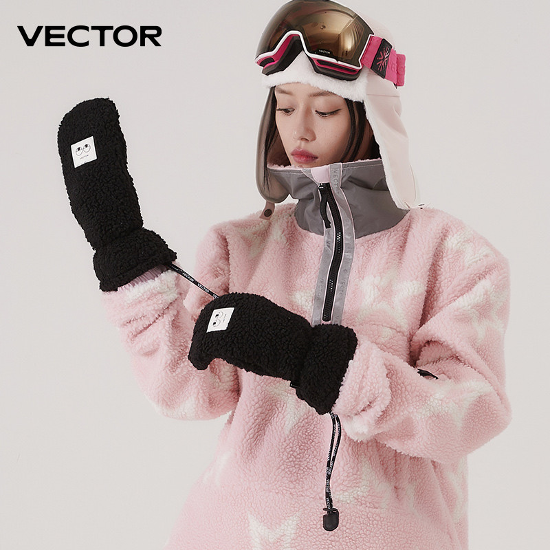 VECTOR Bărbați, femei, schi și snowboard de iarnă, impermeabile și calde, mănuși de lână polară pentru zăpadă, mănuși pentru sport de zăpadă, mănuși pentru zăpadă