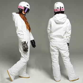 2022 Ski Jumpsuit Ανδρικές αδιάβροχες χειμερινές φόρμες για γυναικείες φόρμες σκι με κουκούλα Ανδρική αθλητική φόρμα χιονιού Γυναικεία φόρμες για σκι