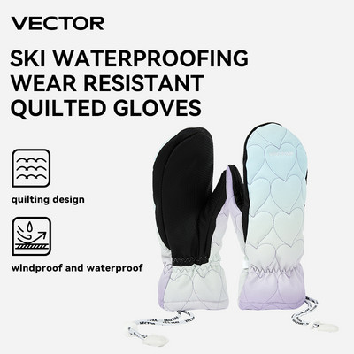 VECTOR žieminės slidinėjimo pirštinės 3M snieglenčių pirštinės Termiškai šiltos jutiklinio ekrano slidinėjimo pirštinės vyrams, moterims, neslystančios ir atsparios vėjui