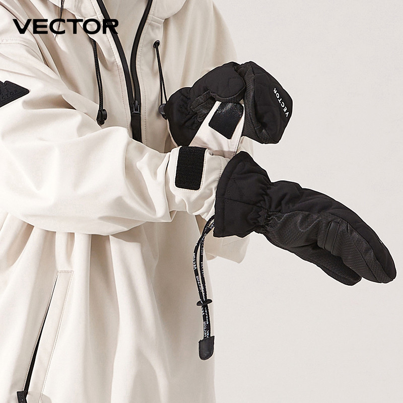 VECTOR žieminės slidinėjimo pirštinės 3M snieglenčių pirštinės Termiškai šiltos jutiklinio ekrano slidinėjimo pirštinės vyrams, moterims, neslystančios ir atsparios vėjui
