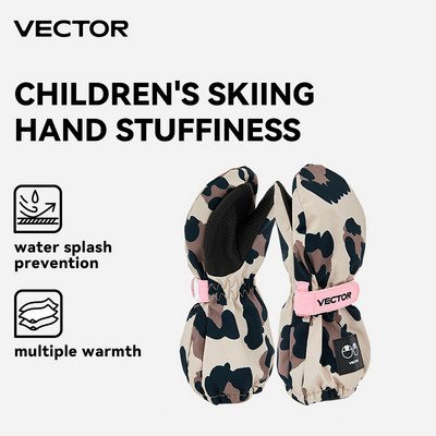 VECTOR Vaikiškos žieminės šiltos pirštinės, atsparios vėjui, vaikams berniukams mergaitėms slidinėti dviračiais laipioti lauke pirštinės vandeniui atsparios rankų stangrinimui