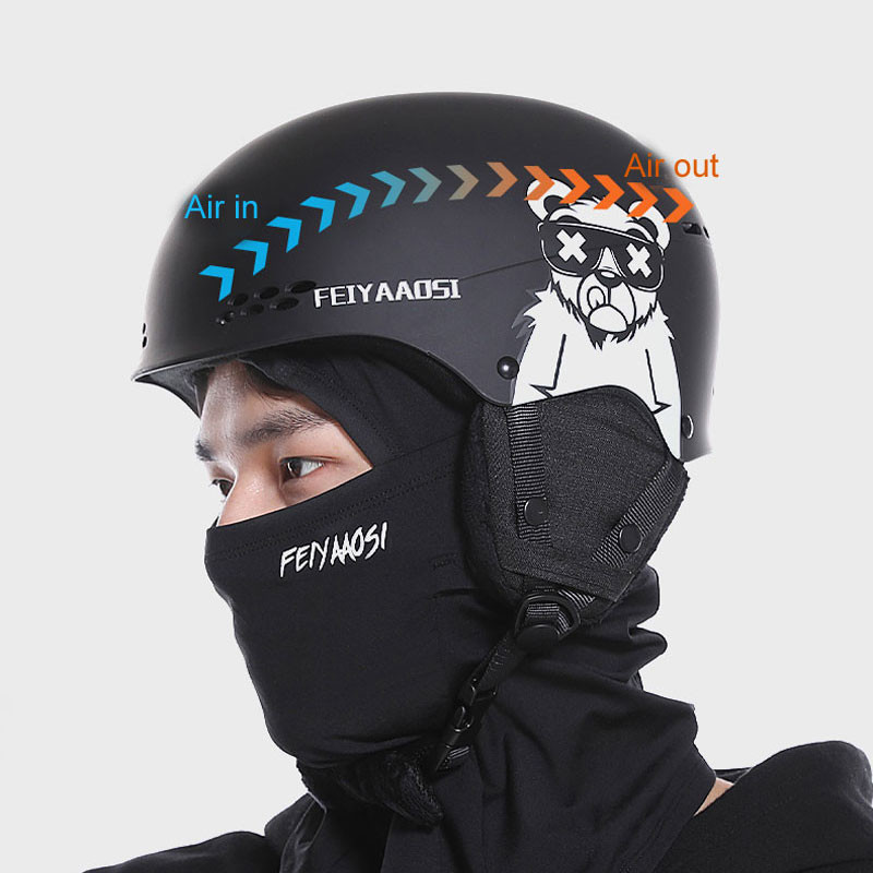 Cască de schi nouă Desene animate Cască de siguranță anti-impact pe jumătate acoperită Căști de schi pentru ciclism Căști de snowboard Cască de sport pentru adulți și copii