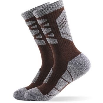 Ски чорапи Мъжки абсорбиращи потта зимни топли удебелени хавлиени долнища Спорт на открито Планинарство Бягане Туризъм Ски чорапи