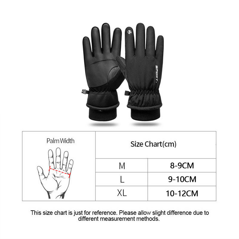 LOOGDEEL žiemos slidinėjimo pirštinės Unisex jutiklinis ekranas, šiltas motociklas, snieglenčių sportas, dviratis, sniego slidinėjimo pirštinės, atsparios vandeniui, atsparios vėjui