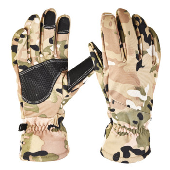 Зимни ръкавици с пълен пръст Сензорен екран Армейски тактически ръкавици Спорт Ски Велосипед Катерене Стрелба Лов Езда Камуфляжни ръкавици Мъжки