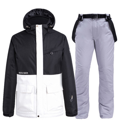 Slidinėjimo kostiumas Vyrams Moteriškas Naujas Sniego kostiumas Žieminė Sniego Striukė Šilta Neperpučiama Vėjui Pastorintos Snieglenčių kelnės Vandeniui atsparus Slidinėjimo rinkinys Aukštos kokybės