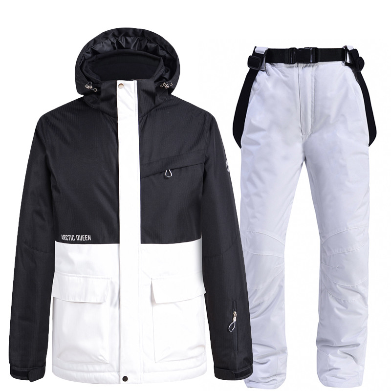 Slidinėjimo kostiumas Vyrams Moteriškas Naujas Sniego kostiumas Žieminė Sniego Striukė Šilta Neperpučiama Vėjui Pastorintos Snieglenčių kelnės Vandeniui atsparus Slidinėjimo rinkinys Aukštos kokybės