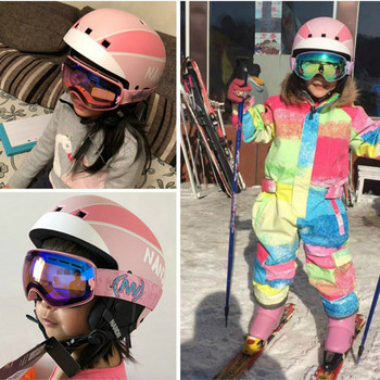Χειμερινό κράνος σκι για παιδιά Ενσωματωμένο κράνος σκι Κράνος για αγόρια κορίτσια Κράνος χιονιού για παιδιά Ασφάλεια για σκέιτμπορντ Κράνος Snowboarding για σκι