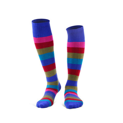 2 poros dryžuotos slidinėjimo kojinės Pastorintos ilgos slidinėjimo kojinės žiemai šiltos kilpinės kilpinės trikotažo berniukams Mergaitėms Paaugliams Žiemos sportas